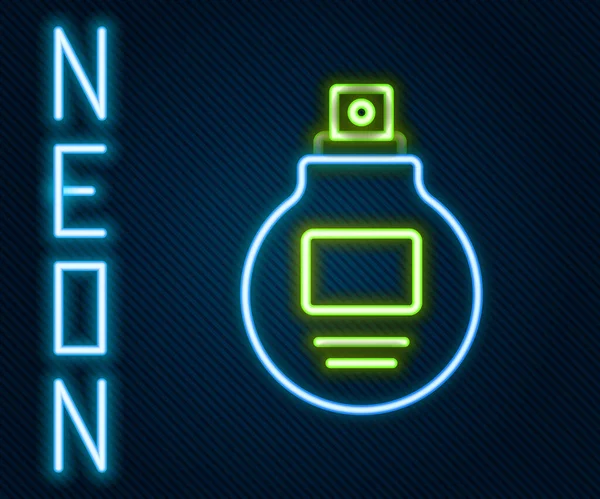 Gloeiende Neon Lijn Parfum Icoon Geïsoleerd Zwarte Achtergrond Kleurrijk Concept — Stockvector