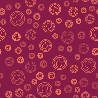 Kahverengi çizgi Kırmızı arkaplanda izole edilmiş hesap ekranı simgesi oluştur. Vektör İllüstrasyonu