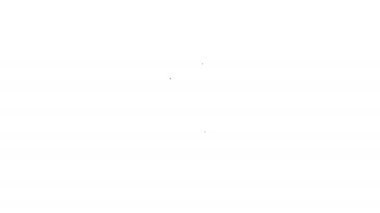 Siyah çizgi insan ve virüs ikonu beyaz arka planda izole edildi. Corona virüsü 2019-nCoV. Bakteri ve mikroplar, hücre kanseri, mikrop, mantar. 4K Video hareketli grafik canlandırması