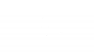 Siyah çizgi negatif virüs simgesi beyaz arkaplanda izole edildi. Corona virüsü 2019-nCoV. Bakteri ve mikroplar, hücre kanseri, mikrop, mantar. 4K Video hareketli grafik canlandırması