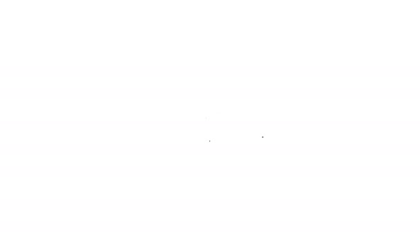 Linha preta Escudo de proteção contra vírus, germes e bactérias ícone isolado no fundo branco. Conceito do sistema imunitário. Vírus da Corona 2019-nCoV. Animação gráfica em movimento de vídeo 4K — Vídeo de Stock