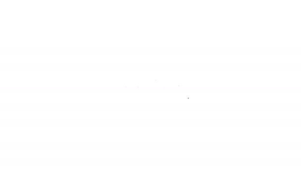 Linha preta Escudo de proteção contra vírus, germes e bactérias ícone isolado no fundo branco. Conceito do sistema imunitário. Vírus da Corona covid-19. Animação gráfica em movimento de vídeo 4K — Vídeo de Stock
