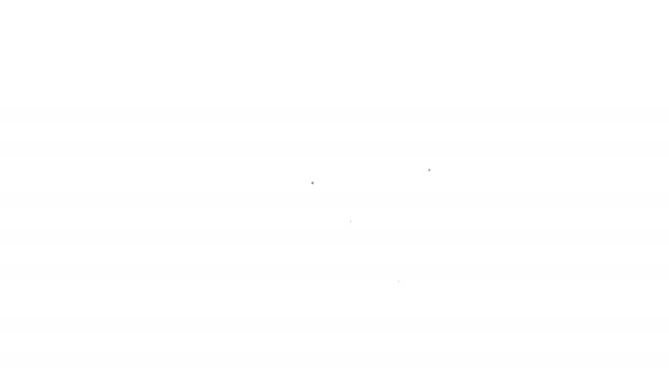 Černá čára Štít chránící před virem, bakteriemi a bakteriemi ikony izolované na bílém pozadí. Koncept imunitního systému. Corona virus 2019-nCoV. Grafická animace pohybu videa 4K — Stock video