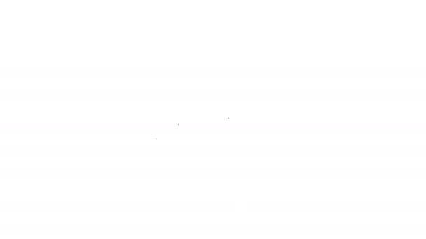 Černá čára Mytí rukou s ikonou mýdla izolované na bílém pozadí. Mytí rukou mýdlem, aby se zabránilo viru a bakteriím. Grafická animace pohybu videa 4K — Stock video