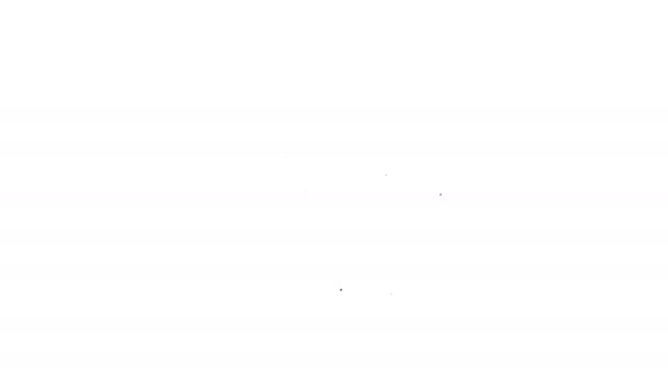 Linha preta Escudo de proteção contra vírus, germes e bactérias ícone isolado no fundo branco. Conceito do sistema imunitário. Vírus da Corona 2019-nCoV. Animação gráfica em movimento de vídeo 4K — Vídeo de Stock