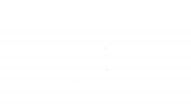 Siyah çizgi, beyaz arka planda izole edilmiş sabun ikonu ile ellerini yıkıyor. Virüs ve bakterileri önlemek için ellerini sabunla yıkıyorsun. 4K Video hareketli grafik canlandırması