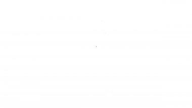 Beyaz arka planda izole edilmiş siyah çizgi şampuan ikonu. 4K Video hareketli grafik canlandırması