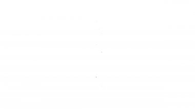 Beyaz arka planda siyah çizgi kremi ya da losyon kozmetik tüp ikonu izole edilmiş. Erkekler için vücut bakım ürünleri. 4K Video hareketli grafik canlandırması