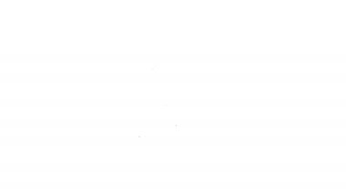 Beyaz arkaplanda siyah çizgi Mascara fırça simgesi izole edildi. 4K Video hareketli grafik canlandırması