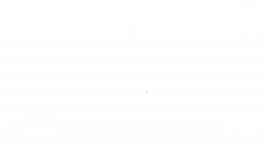 Siyah çizgi anti-terletici deodorant rulo ikonu beyaz arkaplanda izole edildi. Vücut hijyeni için kozmetik. 4K Video hareketli grafik canlandırması