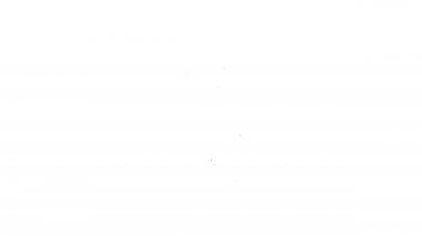 Beyaz arka planda siyah çizgi kremi ya da losyon kozmetik tüp ikonu izole edilmiş. Erkekler için vücut bakım ürünleri. 4K Video hareketli grafik canlandırması