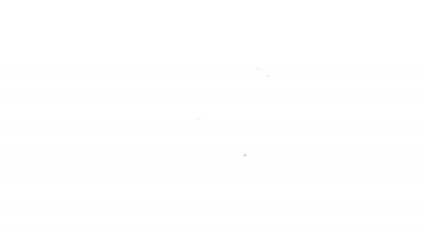 Beyaz arka planda siyah çizgi kremi ya da losyon kozmetik tüp ikonu izole edilmiş. Erkekler için vücut bakım ürünleri. 4K Video hareketli grafik canlandırması