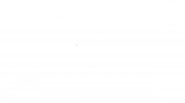 Beyaz arka planda izole edilmiş siyah çizgi şampuan ikonu. 4K Video hareketli grafik canlandırması