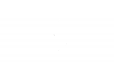 Siyah çizgi anti-terletici deodorant rulo ikonu beyaz arkaplanda izole edildi. Vücut hijyeni için kozmetik. 4K Video hareketli grafik canlandırması