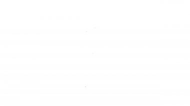 Beyaz arkaplanda siyah çizgi parfüm ikonu izole edildi. 4K Video hareketli grafik canlandırması