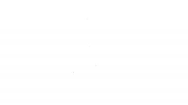 Siyah çizgi ruj simgesi beyaz arkaplanda izole edildi. 8 Mart. Uluslararası Mutlu Kadınlar Günü. 4K Video hareketli grafik canlandırması