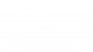 Siyah çizgi Pipette simgesi beyaz arkaplanda izole edildi. Tıbbi, kozmetik, kimya laboratuvarı ekipmanları. 4K Video hareketli grafik canlandırması