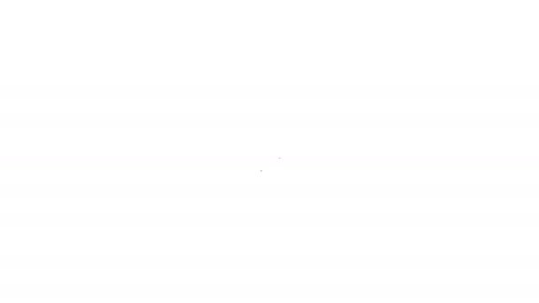 Icono de lima de uñas de línea negra aislado sobre fondo blanco. Herramienta de manicura. Animación gráfica de vídeo 4K — Vídeos de Stock