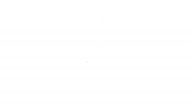 Siyah çizgi ruj simgesi beyaz arkaplanda izole edildi. 8 Mart. Uluslararası Mutlu Kadınlar Günü. 4K Video hareketli grafik canlandırması