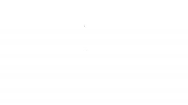 Siyah çizgili el ayna simgesi beyaz arkaplanda izole edildi. 4K Video hareketli grafik canlandırması