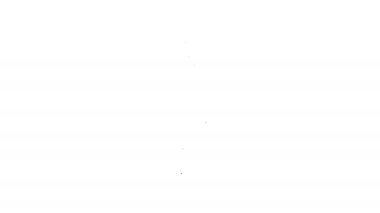 Beyaz arka planda siyah çizgi kremi ya da losyon kozmetik tüp ikonu izole edilmiş. Erkekler için vücut bakım ürünleri. 4K Video hareketli grafik canlandırması