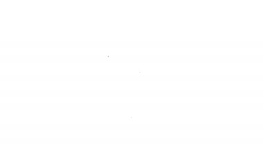 İngiliz anahtarı anahtar simgesine sahip siyah çizgi konumu beyaz arkaplanda izole edildi. Ayarlama, servis, ayar, bakım, onarım, onarım. 4K Video hareketli grafik canlandırması