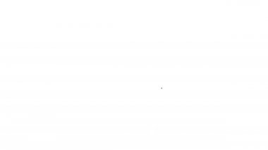 İş akışı konsepti simgesi olarak siyah çizgi dişlisi ve oklar beyaz arkaplanda izole edildi. Vites doldurma tabelası. 4K Video hareketli grafik canlandırması