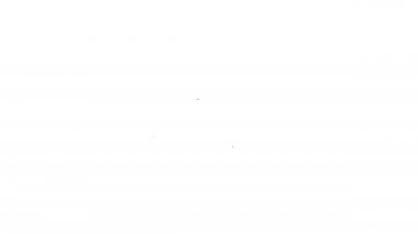 El simgesindeki siyah çizgi Ayarları beyaz arkaplanda izole edildi. 4K Video hareketli grafik canlandırması