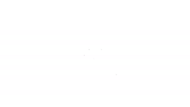 Línea negra Destornillador y llave llave inglesa icono de herramientas aisladas sobre fondo blanco. Símbolo herramienta de servicio. Animación gráfica de vídeo 4K — Vídeos de Stock