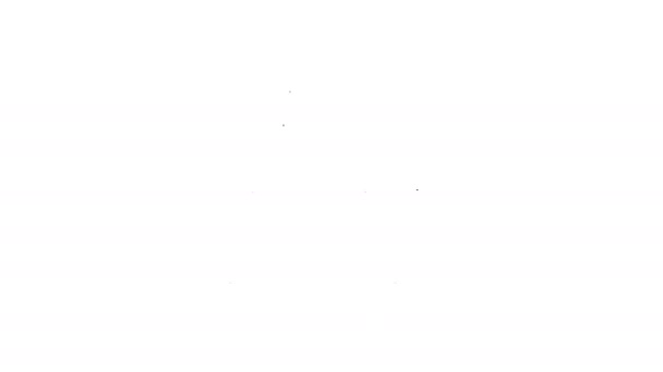 Μαύρο εικονίδιο εργαλειοθήκης γραμμής απομονωμένο σε λευκό φόντο. Σημάδι εργαλειοθήκης. 4K Γραφική κίνηση κίνησης βίντεο — Αρχείο Βίντεο