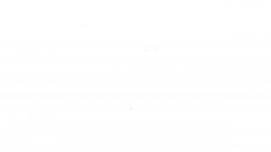 Siyah çizgi çekiç simgesi beyaz arkaplanda izole edildi. Tamir için bir araç. 4K Video hareketli grafik canlandırması