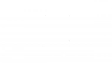 Siyah hat Router ve wi-fi sinyal simgesi beyaz arkaplanda izole edildi. Kablosuz ethernet modem yönlendirici. Bilgisayar teknolojisi interneti. 4K Video hareketli grafik canlandırması