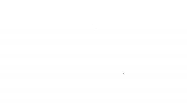 Beyaz arkaplanda siyah çizgi tanımlama simgesi izole edildi. Sunum için, şirketin kimliği için, reklam için kullanılabilir. 4K Video hareketli grafik canlandırması