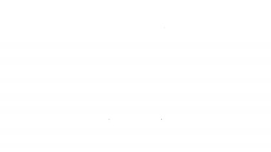 Siyah çizgi makas simgesi beyaz arkaplanda izole edildi. Alet kesme işareti. 4K Video hareketli grafik canlandırması