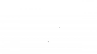 Siyah çizgi saat simgesi beyaz arkaplanda izole edildi. Zaman sembolü. 4K Video hareketli grafik canlandırması