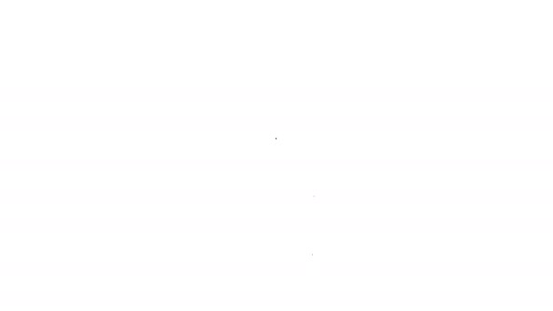 Zwarte lijn Fontein penpunt pictogram geïsoleerd op witte achtergrond. Pen gereedschapsteken. 4K Video motion grafische animatie — Stockvideo