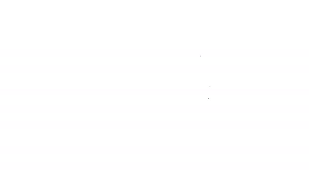 Schwarze Linie Tortendiagramm Infografik-Symbol isoliert auf weißem Hintergrund. Diagrammdiagramm-Zeichen. 4K Video Motion Grafik Animation — Stockvideo
