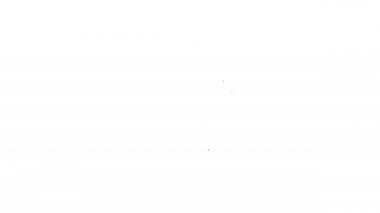 Siyah çizgi takvim simgesi beyaz arkaplanda izole edildi. Olay hatırlatma sembolü. 4K Video hareketli grafik canlandırması