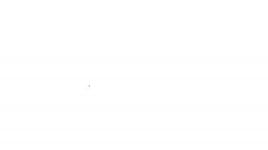 Siyah çizgi bilgisayar ekranı ekranı simgesi beyaz arkaplanda izole edildi. Elektronik cihaz. Ön manzara. 4K Video hareketli grafik canlandırması