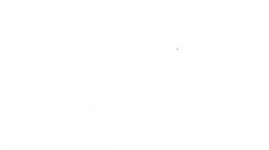 Beyaz zemin üzerinde siyah çizgi mikrodalga fırın ikonu izole edildi. Ev aletleri simgesi. 4K Video hareketli grafik canlandırması