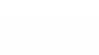 Siyah çizgi hareket algılayıcı simgesi beyaz arkaplanda izole edildi. 4K Video hareketli grafik canlandırması