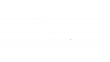 Beyaz arkaplanda siyah çizgi grafik tableti simgesi izole edildi. 4K Video hareketli grafik canlandırması