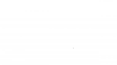 Beyaz zemin üzerinde köpük simgesi olan siyah çizgi sabun çubuğu. Köpüklü sabun çubuğu. 4K Video hareketli grafik canlandırması