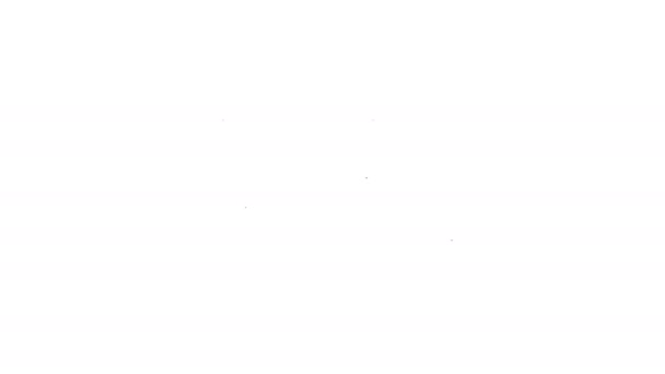 Línea negra Icono de gota de agua aislado sobre fondo blanco. Animación gráfica de vídeo 4K — Vídeos de Stock