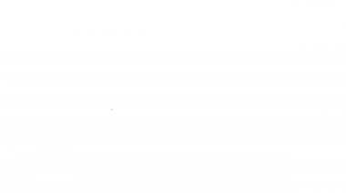 Siyah çizgi ekmek simgesi beyaz arkaplanda izole edildi. 4K Video hareketli grafik canlandırması