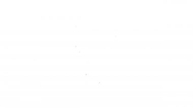 Siyah çizgi Kokteyl simgesi beyaz arkaplanda izole edildi. 4K Video hareketli grafik canlandırması