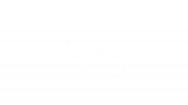 Línea negra Icono de caramelo aislado sobre fondo blanco. Animación gráfica de vídeo 4K — Vídeos de Stock