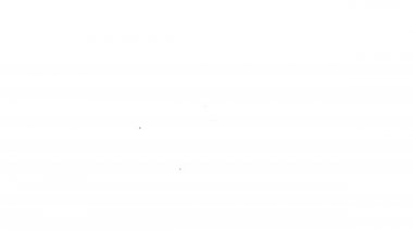 Siyah Saat 24 saat simgesi beyaz arkaplanda izole edildi. Tüm gün döngü simgesi. 24 saat hizmet sembolü. 4K Video hareketli grafik canlandırması