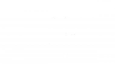 Beyaz zemin üzerinde karton kutular ikonu olan siyah çizgi teslimat eli. Kuryeyle kapı kapı dolaşacağız. 4K Video hareketli grafik canlandırması