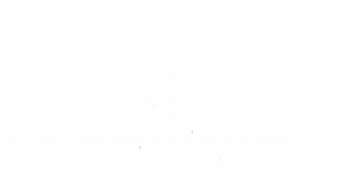 Seyahat simgesi için siyah bavul beyaz arkaplanda izole edildi. Seyahat bagaj tabelası. Seyahat bagaj ikonu. 4K Video hareketli grafik canlandırması